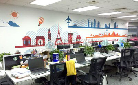 鹰潭教你设计办公室墙绘的方法。