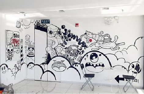 鹰潭手绘墙并非传统涂鸦。